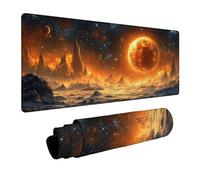 Alfombrilla Ratón Cielo Estrellado Impermeable Alfombrilla Escritorio 100 x 50 x 0.3cm con Bordes Cosidos y Base de Goma Antideslizante, Mouse Pad Universo para Ordenador Portatil Mouse FSBD-2619