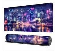 Alfombrilla Ratón Ciencia y tecnología Alfombrilla Ratón XXL 700x300x3mm Ciudad Mouse Pad Protector Escritorio Desk Mat Base de Goma Antideslizante para Jugadores, PC, Material Oficina, Model106