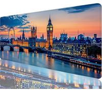 Alfombrilla Ratón Ciudad Alfombrilla Escritorio 600x400x3mm Tapete Gaming xxl Oscuridad Tapete Escritorio Impermeable, Diseño Costura Doble Acabado Suave y Duradero Decoraciones Navideñas N1-257