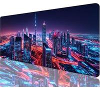 Alfombrilla Ratón Ciudad Alfombrilla Escritorio 800x300x3mm Tapete Gaming xxl Sueño Tapete Escritorio Superficie Impermeable, Diseño Costura Doble Acabado Suave Duradero Decoraciones Navideñas N1-861