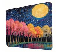Alfombrilla Ratón Color, Alfombrilla Gaming con Base Antideslizante Mejora la Precisión y la Velocidad, Lavable, Mousepad para Ratón Inalámbrico, PC, Oficina, Hogar, Juegos 29 x 24 cm Árbol J0-139