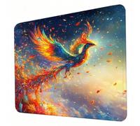 Alfombrilla Ratón Color, Alfombrilla Gaming con Base Antideslizante Mejora la Precisión y la Velocidad, Impermeable, Lavable, Mousepad para PC, Oficina, Hogar, Juegos 29 x 24 cm Phoenix (2) J0-73