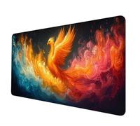 Alfombrilla Ratón Color Alfombrilla Raton XXL 1000 X 500 mm, Impermeable Mouse Pad FéNix Mousepad con 3MM Bordes Cosidos Base de Goma Antideslizante Accesorios Gaming para Jugadores, Regalo -hjw2506AY