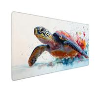 Alfombrilla Ratón Color Alfombrilla Ratón XXL 1000x500x3mm, Tortugas Marinas Mouse Pad Gaming con Base de Goma Antideslizante, Superficie Resistente a Salpicaduras, Mousepad para Jugadores, Model 943