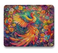 Alfombrilla Ratón, Color Mouse Pad, Alfombrilla Escritorio para Computadora con Base de Goma Antideslizante y Bordes Cosidos Duradera, para Ratón con Cable o Inalámbrico PC, 29 x 24 cm, Phoenix c0-64