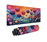 Alfombrilla Ratón Color Mouse Pad Bolas De Flores 80 x 40 cm, Alfombrilla Ratón Lavable, Resistente Mousepad con Base de Goma Antideslizante Bordes Cosidos, Mouse Pad para Gamers, Regalos -TL14C3