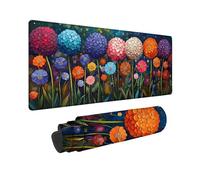 Alfombrilla Ratón Color Mouse Pad Bolas De Flores 900 x 400 x 3MM, Alfombrilla Ratón Lavable, Mousepad con Base de Goma Antideslizante Bordes Cosidos, Mouse Pad para Gamers Oficina, Regalos -TL13UM