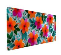 Alfombrilla Ratón Color Naranja Alfombrilla Ratón XXL 800 x 300 mm, Mouse Pad Crisantemo Mousepad con Base de Goma Antideslizante, Impermeable Tapete Escritorio Accesorios Gaming, Gamers -bby2509GB