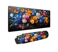 Alfombrilla Ratón Color para Jugadores, Mouse Pad Flores Impermeable Antideslizante, Alfombrilla Raton con Bordes Cosidos para Gamer, PC, Mejora la Precisión y la Velocidad 1000 x 500 mm -2510667