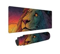 Alfombrilla Ratón Color para Jugadores, Mouse Pad LeóN Impermeable Antideslizante, Alfombrilla Raton con Bordes Cosidos para Gamer, PC, Mejora la Precisión y la Velocidad 1000 x 500 mm -251008