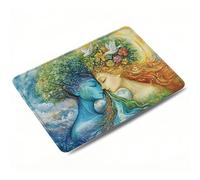 Alfombrilla Ratón, Colorido Mouse Pad, Alfombrilla Escritorio para Computadora con Base de Goma Antideslizante y Bordes Cosidos para Ratón con Cable o Inalámbrico PC/Mac, 29 x 24 cm, Pareja 0o-111