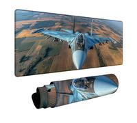 Alfombrilla Ratón Combatiente Alfombrilla Ratón XXL 400 x 100 x 3 mm Impermeable Mousepad Avión Bordes sellados Mayor precisión y Velocidad per Teclado Portatil Gaming Oficina Regalo Hombre DBYH-5529