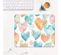 Alfombrilla Ratón con Bordes Cosidos, Mouse Pad con Motivos 15 x 20 cm, Base Antideslizante y Superficie Impermeable, Seguimiento Preciso para Ratón Óptico, Láser y Gaming - Amar & Azul XS#492