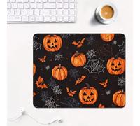 Alfombrilla Ratón con Bordes Cosidos, Mouse Pad con Motivos 24 x 20 cm, Base Antideslizante y Superficie Impermeable, Adecuado para Hogares, Oficinas - Víspera de Todos los Santos & Negro XS#342