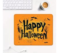 Alfombrilla Ratón con Bordes Cosidos, Mouse Pad con Motivos 29 x 24 cm, Base Antideslizante y Superficie Impermeable, Adecuado para Hogares, Oficinas - Naranja & Víspera de Todos los Santos XS#318