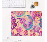 Alfombrilla Ratón con Bordes Cosidos, Mouse Pad con Motivos 40 x 30 cm, Base Antideslizante y Superficie Impermeable, Seguimiento Preciso para Ratón Óptico, Láser y Gaming - Vistoso & Rosa XS#366