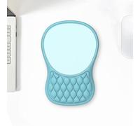 Alfombrilla Ratón con Reposamuñecas, Gaming Mouse Pad Ergonómica Apoyo, Espuma Viscoelástica, Tacto Agradable & Impermeable, Alfombra Raton Cojín, Base de Goma no Deslizante(Lake Blue,2pcs)