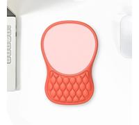 Alfombrilla Ratón con Reposamuñecas, Gaming Mouse Pad Ergonómica Apoyo, Espuma Viscoelástica, Tacto Agradable & Impermeable, Alfombra Raton Cojín, Base de Goma no Deslizante(Orange,2pcs)