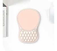 Alfombrilla Ratón con Reposamuñecas, Gaming Mouse Pad Ergonómica Apoyo, Espuma Viscoelástica, Tacto Agradable & Impermeable, Alfombra Raton Cojín, Base de Goma no Deslizante(Pinkish White,4pcs)