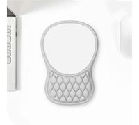 Alfombrilla Ratón con Reposamuñecas, Gaming Mouse Pad Ergonómica Apoyo, Espuma Viscoelástica, Tacto Agradable & Impermeable, Alfombra Raton Cojín, Base de Goma no Deslizante(Gray,1pc)