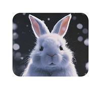 Alfombrilla Raton, Conejito Rabbits White Invierno Alfombrilla De Escritorio Multifuncional Alfombrilla De Ratón Professional Mouse Mat para Ordenador Juegos 25X30Cm