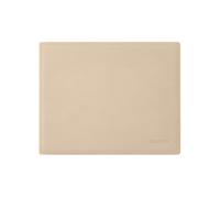 Alfombrilla Ratón Cuero Beige - Esquinas Cuadradas y Costura Artesanal