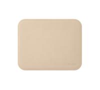 Alfombrilla Ratón Cuero Beige - Esquinas Redondeadas y Costura Artesanal