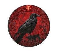 Alfombrilla Ratón Cuervos Vikingo Negro,Runas Piratas,Mitología Nórdica