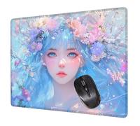 Alfombrilla Ratón Dibujos Animados Mouse Pad Chica Alfombrilla Escritorio, 40x30x0.3cm Tapete Rato, con Base de Goma Antideslizante, Mejora la precisión y la Velocidad Pequeña Mousepad Portátil H0-395