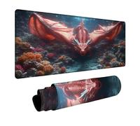 Alfombrilla Ratón Dragón Alfombrilla Ratón XXL 400 x 900 x 3 mm Impermeable Mousepad Mar Bordes sellados Mayor precisión y Velocidad per Teclado Portatil Gaming Oficina Regalo Hombre DBYH-7772