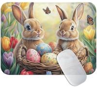 Alfombrilla Ratón Easter, Mouse Pad Gaming Conejo 200x150x3mm, Base de Goma Antideslizante, Duradera Alfombrilla de Ratón con Textura Premium, Pequeña Mouse Pad Portátil para Oficina y Juegos M3-275