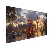 Alfombrilla Ratón El Gran Ben, Vista De Calle Alfombrilla Escritorio 800x400x3mm, Mouse Pad con Bordes Cosidos, Protector Escritorio XXL Antideslizante, Accesorios Gaming, Desk Mat, para PC 2-7465