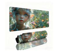 Alfombrilla Ratón Elfos Alfombrilla Escritorio 1000x500x3mm Rosa Mouse Pad con Base de Goma Antideslizante, Mejora la Precisión y la Velocidad, Sujeción Estable en Superficies, Jugadores, PC 0B-627