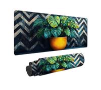 Alfombrilla Ratón En Blanco Y Negro para Jugadores, Mouse Pad Verde Impermeable Antideslizante, Alfombrilla Raton con Bordes Cosidos para PC, Mejora la Precisión y la Velocidad 1000 x 500 mm -2510793