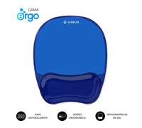 Alfombrilla Subblim Ergo Crystal Flex Gel Azul Oscuro Antideslizante
