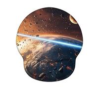 Alfombrilla Ratón Ergonómica con Reposamuñecas de Espuma Viscoelástica, Base Antideslizante PU, Soporte de Muñeca Cómodo para Oficina, Laptop, Lavable y Duradera (Tierra & Moderno, 25x22.6cm) 6H-303