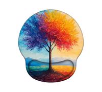 Alfombrilla Ratón Ergonómica con Reposamuñecas de Gel, Superficie de Seda de Leche Ultra Suave y Base de PU Antideslizante, Alfombra Raton para PC, Portátil, Oficina y Hogar - Árbol De La Vida Z-O290