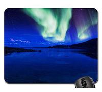 Alfombrilla Raton, Escocia Aurora Isle of Mull Beach Shore Noche Alfombrilla Ratón Antideslizante Mousepad Professional Tapete De Juego para Laptop Jugadore 25X30Cm