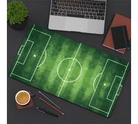 Alfombrilla Ratón Escritorio XXL 800x300x2 mm, Campo Fútbol Verde Alfombrilla Escritorio Gaming con Bordes Reforzados, Protector de Mesa Antideslizante para Teclado y Ratón, Oficina y Juego