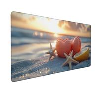 Alfombrilla Ratón Estrella De Mar Alfombrilla Ratón XXL 60x30cm, Mouse Pad Playa Mousepad con Base de Goma Antideslizante, Impermeable Tapete Escritorio Accesorios Gaming para Gamers, PC -bby2509WV