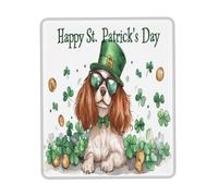 Alfombrilla Raton, Feliz Día De San Patricio Cavalier King Charles Spaniel Perro Cachorro Perro Alfombrilla De Ratón Professional Alfombrilla De Escritorio Bordes Cosidos Mousepad 25X30Cm
