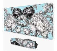 Alfombrilla Ratón Flor Alfombrilla Gaming 1000x500 mm Grande Negro Mouse Pad XXL Impermeable con Bordes Cosidos Alfombrilla Escritorio, Mouse Mat para el Hogar, Oficina y Sala de Juegos 3Y-1208