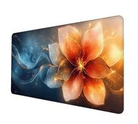 Alfombrilla Ratón Flor Alfombrilla Raton XXL 1500 x 800 mm, Impermeable Mouse Pad Mandala Mousepad con 3MM Bordes Cosidos Base de Goma Antideslizante Accesorios Gaming para Jugadores -hjw2506HP