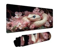 Alfombrilla Ratón Flor Impermeable Alfombrilla Escritorio 1000x500x3 mm con Bordes Cosidos y Base de Goma Antideslizante, Mouse Pad Serpiente para Ordenador Portatil Mouse Teclado Regalo FSBD-5026