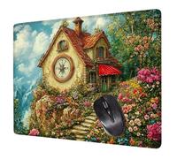 Alfombrilla Ratón Flor Mouse Pad Castillo Alfombrilla Escritorio, 20x15x0.3cm Tapete Rato, con Base de Goma Antideslizante, Mejora la precisión Velocidad Pequeña Mousepad Portátil para Gaming H0-499