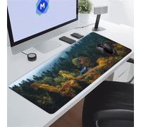 Alfombrilla Ratón Gaming 1200x600x3mm Cabina, Alfombrilla Escritorio | Alfombrilla de Ratón Antideslizante Bosque, Bordes Cosidos de Precisión, Mousepad XXL para Oficina,Estudio,Juegos
