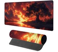 Alfombrilla Ratón Gaming 1600x800x3mm áRbol, Alfombrilla Escritorio XXL Sunset, Protector Escritorio con Base de Goma Antideslizante, Mouse Pad con Bordes Cosidos, Desk Mat para Gamer Oficina T-2026