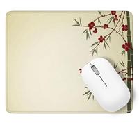 Alfombrilla Ratón Gaming 32 x 26 cm, Mouse Pad Flor con Impermeable y Antideslizante, Accesorios Alfombrilla de Ratón Bambú Mejora la Precisión y Velocidad, para Oficina Casa, Regalo de Mujeres p1j-68