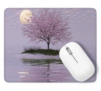 Alfombrilla Ratón Gaming 42 x 35 cm, Mouse Pad Árbol con Impermeable y Antideslizante, Accesorios Alfombrilla de Ratón Lago Mejora Precisión y Velocidad, para Oficina Casa, Regalo de Mujeres p1j-635