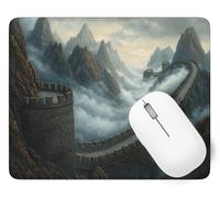 Alfombrilla Ratón Gaming 42 x 35 cm, Mouse Pad Gran Muralla con Impermeable y Antideslizante, Accesorios Alfombrilla de Ratón Paisaje Mejora la Precisión y Velocidad Casa, Regalo de Mujeres p1j-836